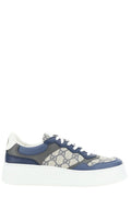 Gucci GG Supreme Low-Top Sneakers Blue Beige Monogram