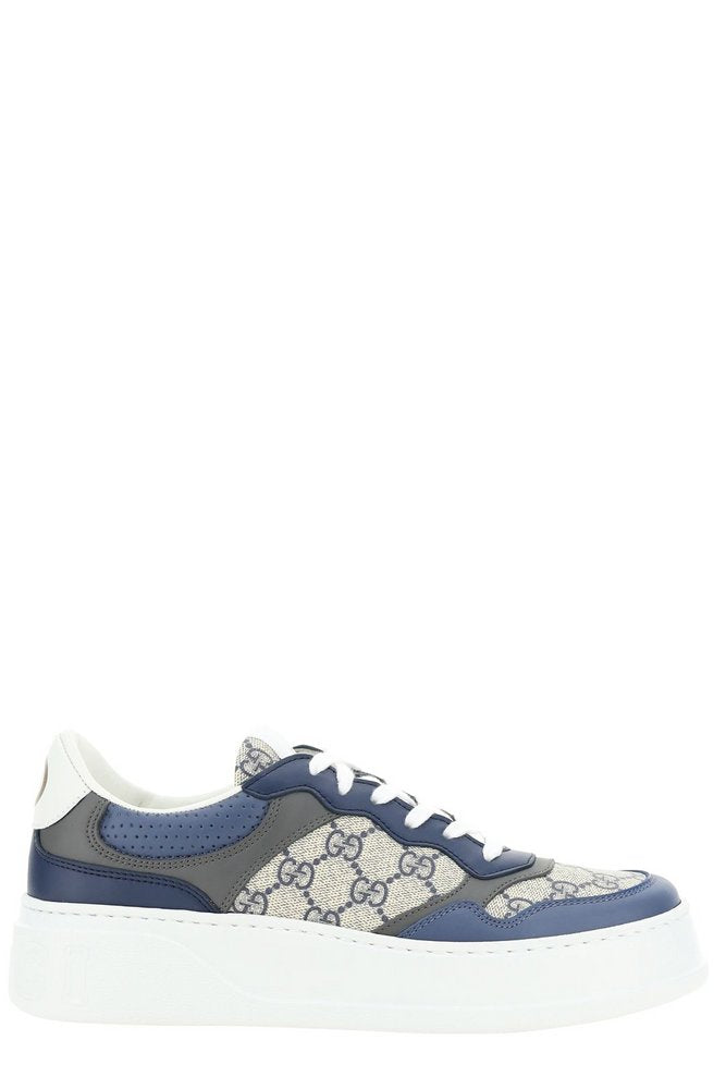 Gucci GG Supreme Low-Top Sneakers Blue Beige Monogram