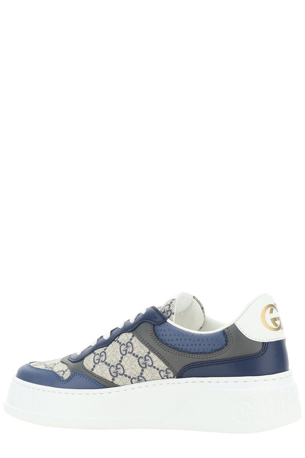 Gucci GG Supreme Low-Top Sneakers Blue Beige Monogram