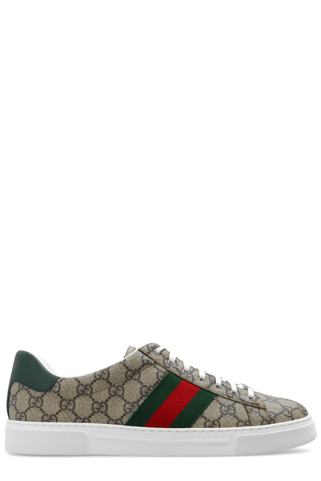 Gucci Ace Low-Top Sneakers Green Red Stripe White Sole