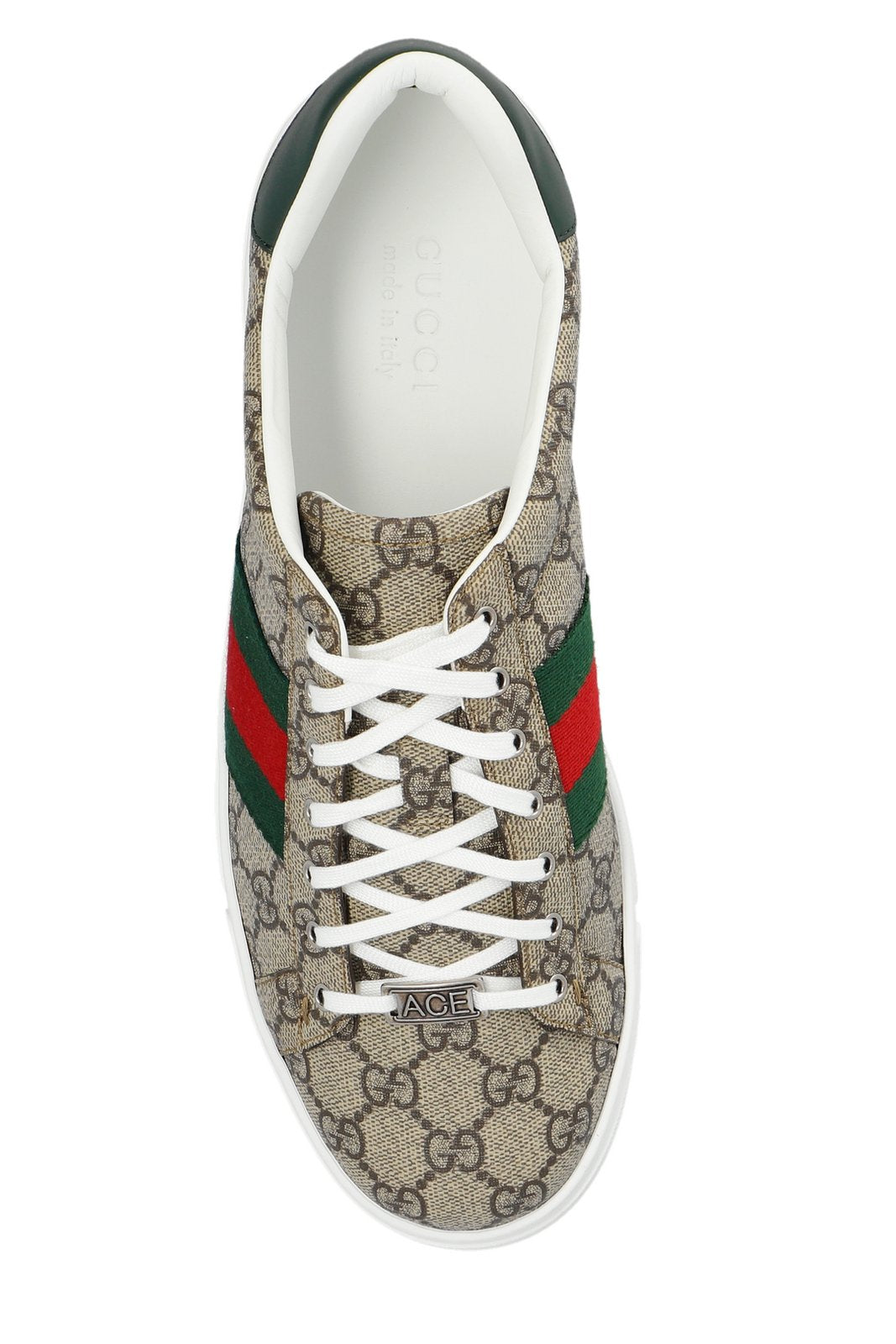 Gucci Ace Low-Top Sneakers Green Red Stripe White Sole