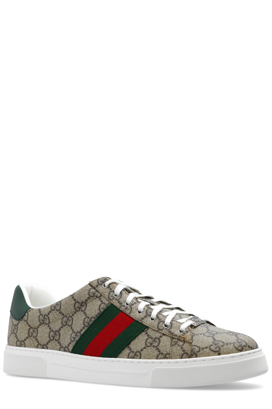 Gucci Ace Low-Top Sneakers Green Red Stripe White Sole