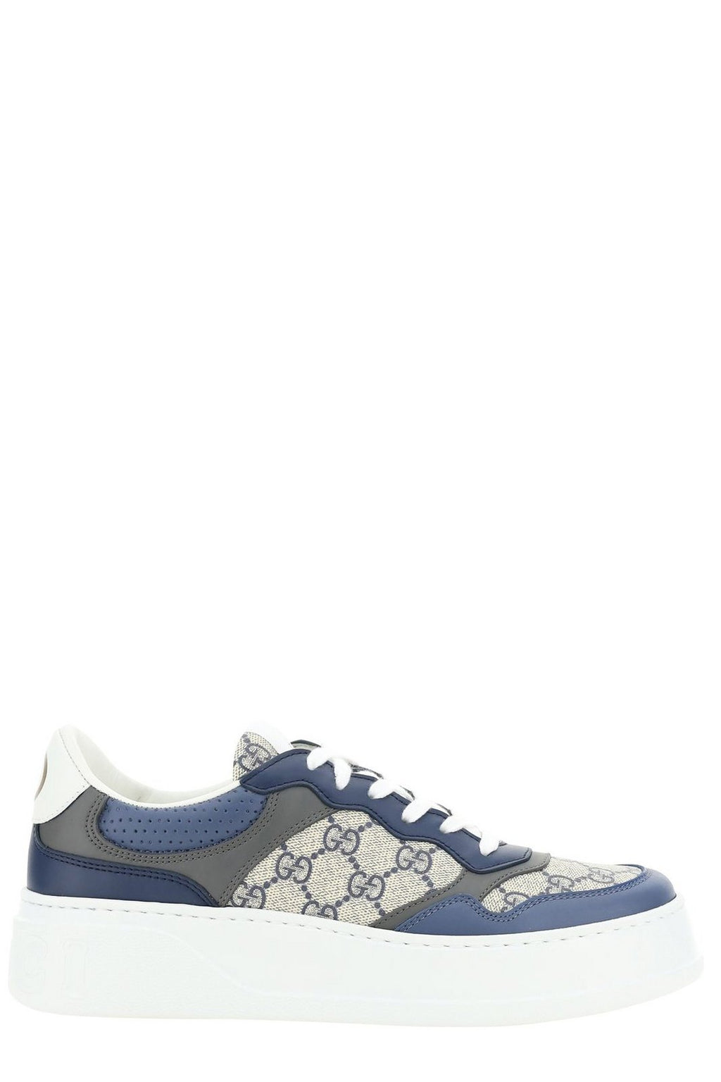 Gucci GG Supreme Low-Top Sneakers Blue Beige Monogram