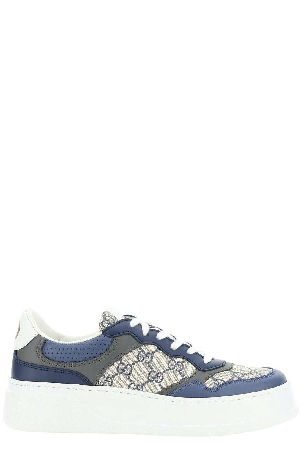 Gucci GG Supreme Low-Top Sneakers Blue Beige Monogram